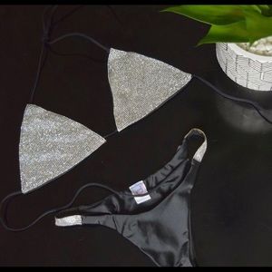 Silver & Black “Diamond” Bikini